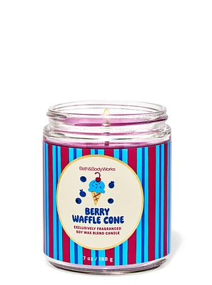 Berry Waffle Cone Single Wick Candle