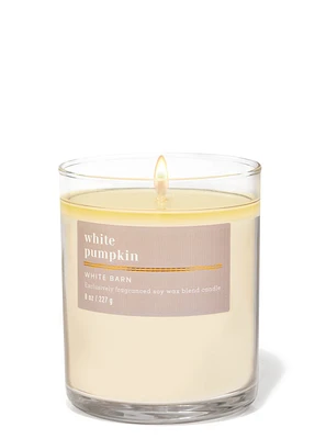 White Pumpkin Single Wick Candle