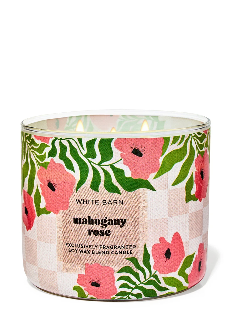 Mahogany Rose 3-Wick Candle