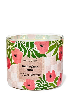 Mahogany Rose 3-Wick Candle