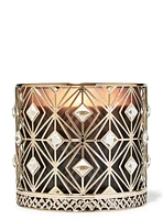 Diamond Bling 3-Wick Candle Holder