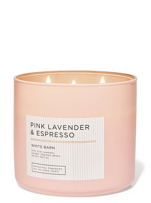 Pink Lavender & Espresso 3-Wick Candle