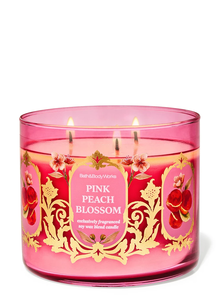 Pink Peach Blossom 3-Wick Candle