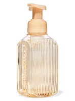 Cream Vertical Lines Gentle & Clean Foaming Hand Soap Dispenser