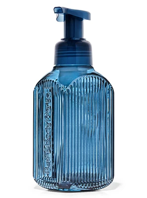Navy Vertical Lines Gentle & Clean Foaming Hand Soap Dispenser