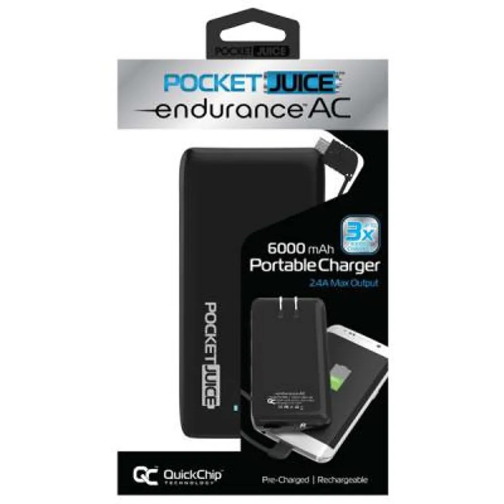 Tzumi PocketJuice Endurance AC 6,000 mAh Portable Charger