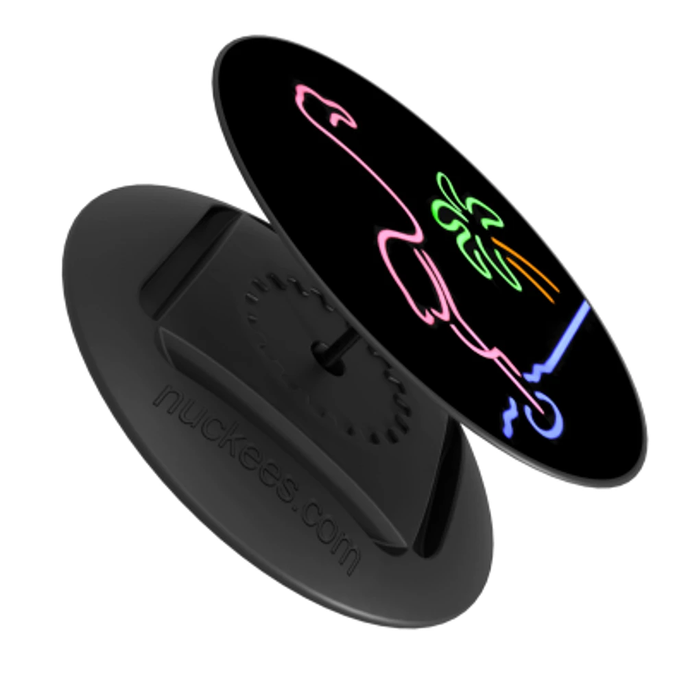 Tzumi Original nuckees Phone Grip - Neon Flamingo