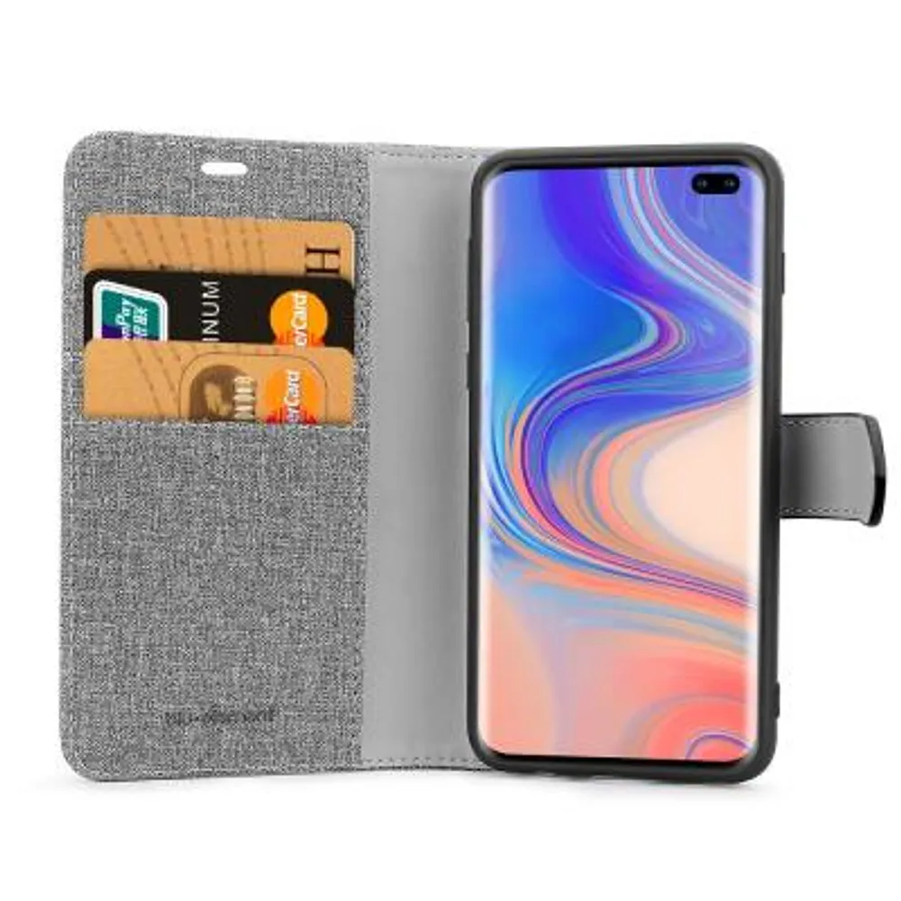 Blu Element 2 In 1 Folio Case Gray/Tan For Samsung Galaxy S10