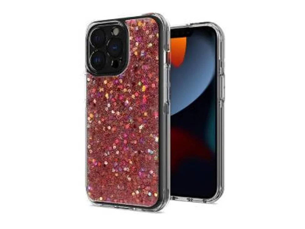 Glitter Sparkle Hybrid Case Cover in Rose Gold for iPhone 12 , iPhone 12 Pro