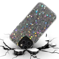 Glitter Sparkle Hybrid Case Cover in Silver for iPhone 12 , iPhone 12 Pro