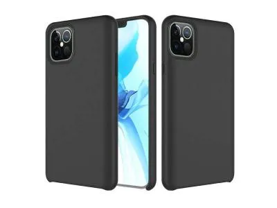 Soft Silicone Gel Skin Cover Case in Black for iPhone 12 , iPhone 12 Pro