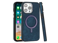 Mobile Magic iP15 Pro Max Fashion PU Vegan Case Cover Dark Blue