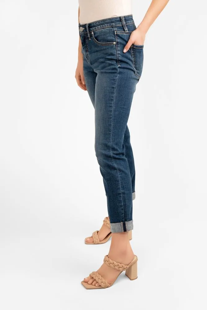5 Pocket Cuffed Denim Jeans