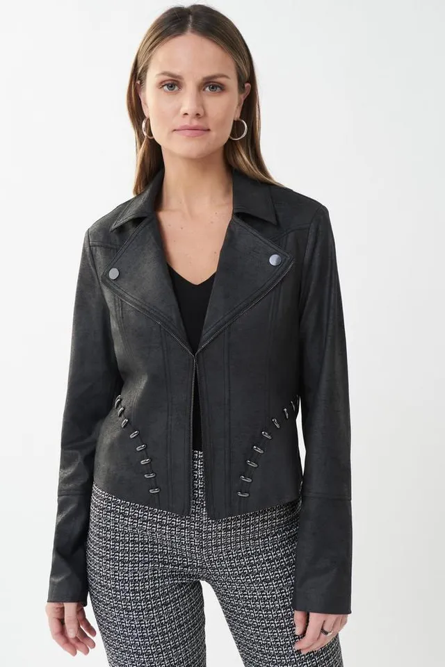 Modern Fit Vegan Leather Moto Jacket – Tip Top