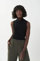 Mock Neck Sleeveless Knit Top