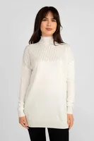 Rhinestone Mock Neck Sweater