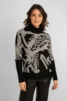 Printed Dolman Sleeve Sweater