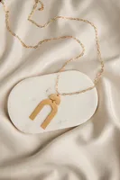 Long Gold Horseshoe Necklace