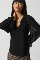 Long Chiffon Sleeve Top