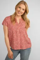 Berry Paisley Print Blouse