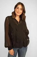 Ruffle Blouse With Cami