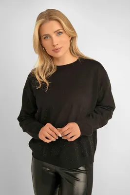 Lightweight Rhinestone Sweater