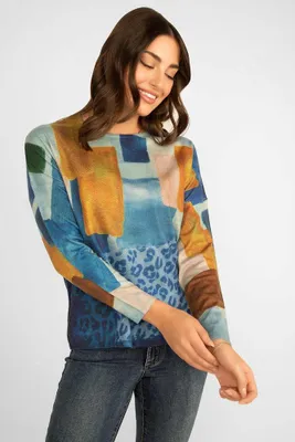 Lightweight Block Print Sweater