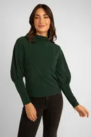 Long Puff Sleeve Lurex Top