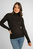 Ribbed Turtleneck Sweater