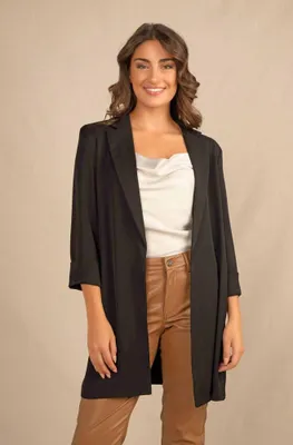 3/4 Sleeve Long Blazer