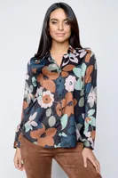 Floral Satin Blouse