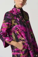 Printed Textured Trapeze Jacket