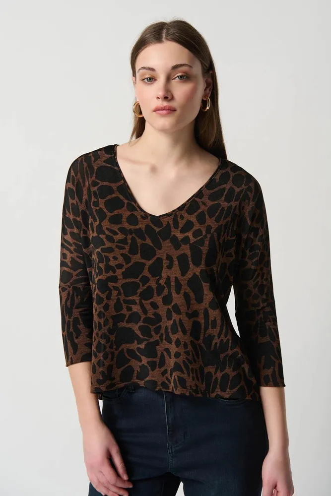 Silky Knit Animal Print Top