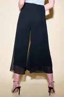 Chiffon Pull- On Cullotte Pants