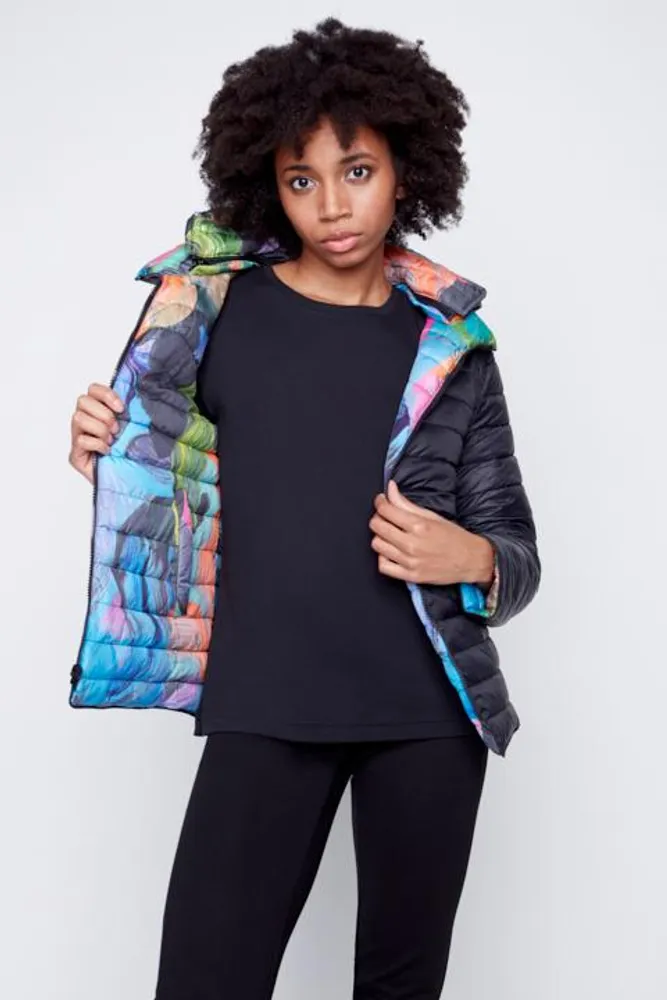 Reversible Printed Puffer Jacket