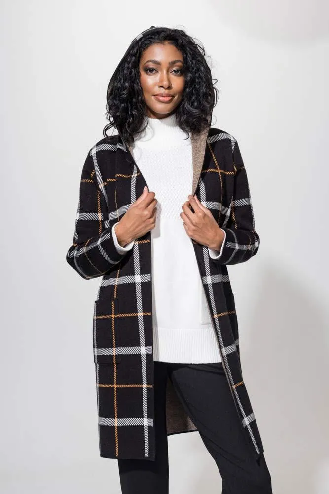 Plaid Sweater Jacket