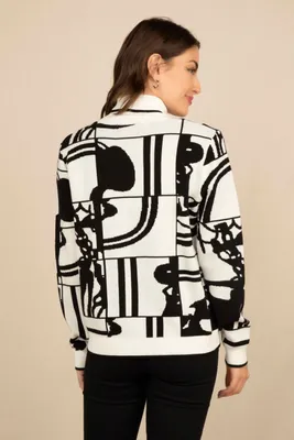 Abstract Turtleneck Sweater