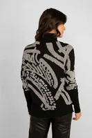 Printed Dolman Sleeve Sweater