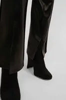 Faux Leather Wide Leg Pants