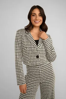 Gingham Cropped Jacket