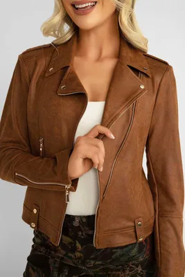 Classic Brown Moto Jacket