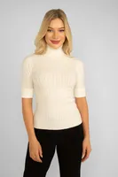 Elbow Sleeve Turtleneck Sweater