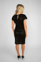 Ruched Sequin Dress