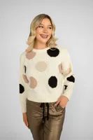 Polka Dot Cropped Sweater