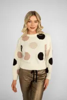 Polka Dot Cropped Sweater