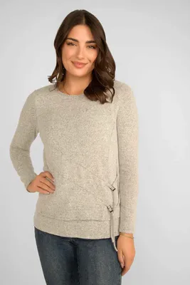 Long Sleeve Soft Brushed Knit Top