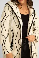 Long Hooded Fleece Jacket