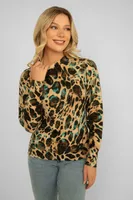 Animal Print Lightweight Sweater