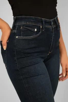 Mavi Paris Slim Straight Leg Jeans - Deep Brushed Indigo Shape