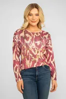 Purple Animal Print Sweater